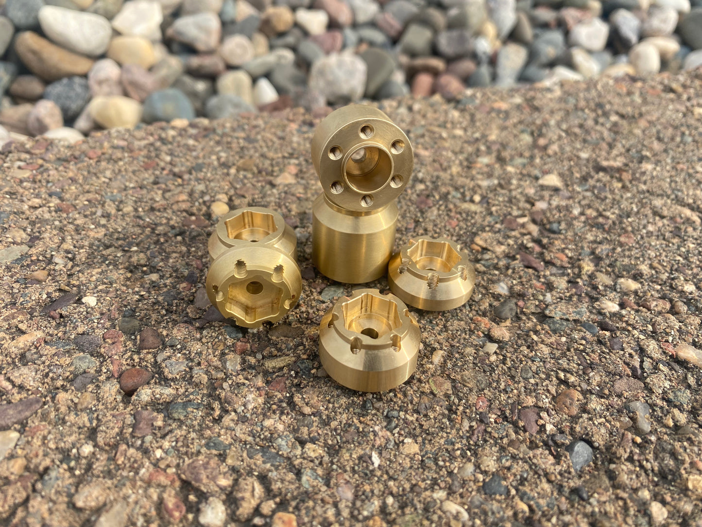 Dlux Brass Wheel Hub, 12mm Hex