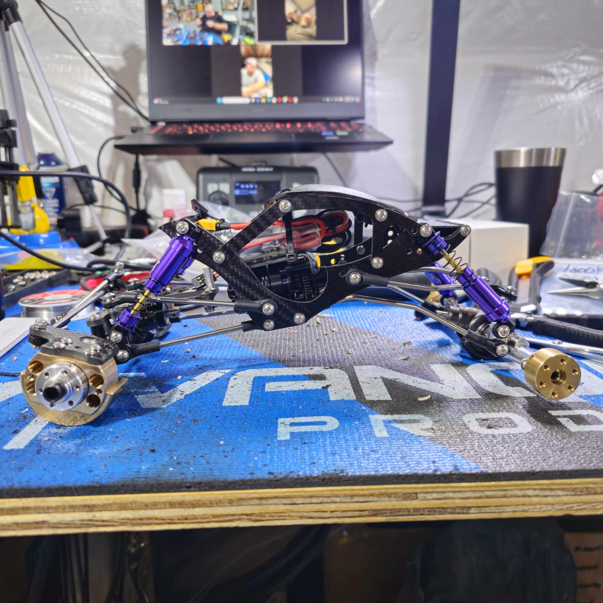 Shredder Mini RC Crawler Chassis – 12° Breakover | Corrupt Carbon